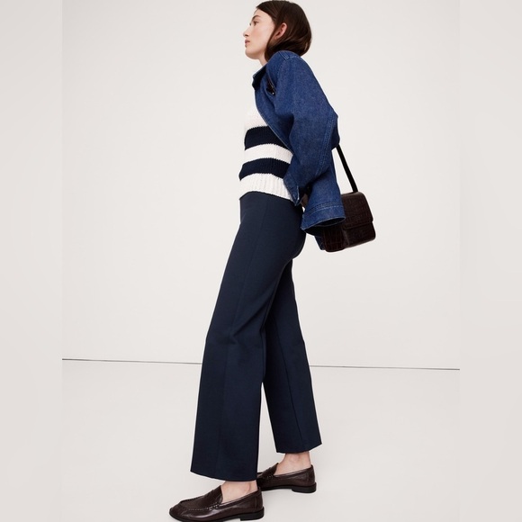 NWT! Banana Republic Hyper Navy Blue Straight Everywhere Ponte Pant - Multiple💛 - Picture 2 of 7